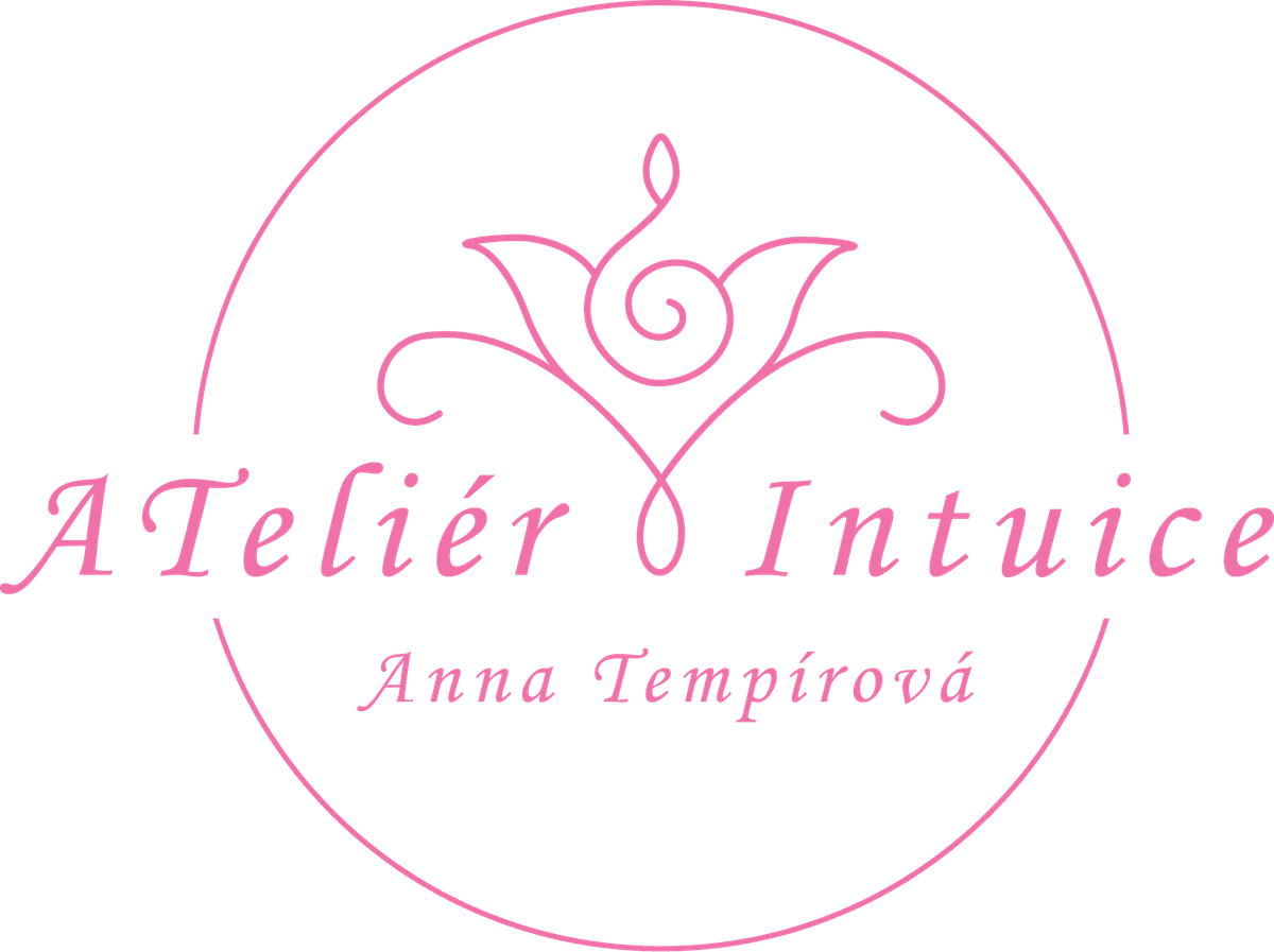 Autorské logo ATeliér Intuice – spojení vodní fontány a květu lilie